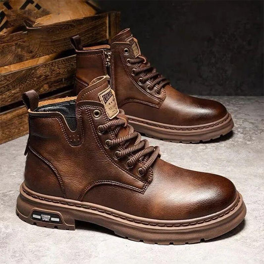 Men's casual leather boots