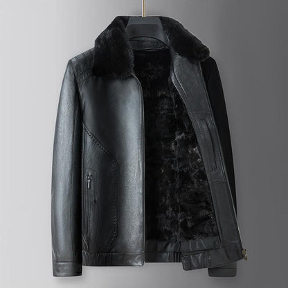 Men's Classic Winter Leather Jacket