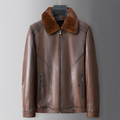 Men's Classic Winter Leather Jacket