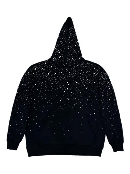 Fashion Rhinestone Sparkle Loose Hoodie