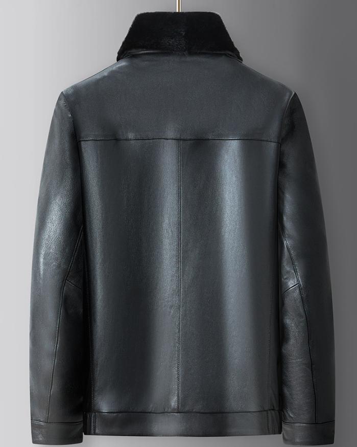 Men's Classic Winter Leather Jacket