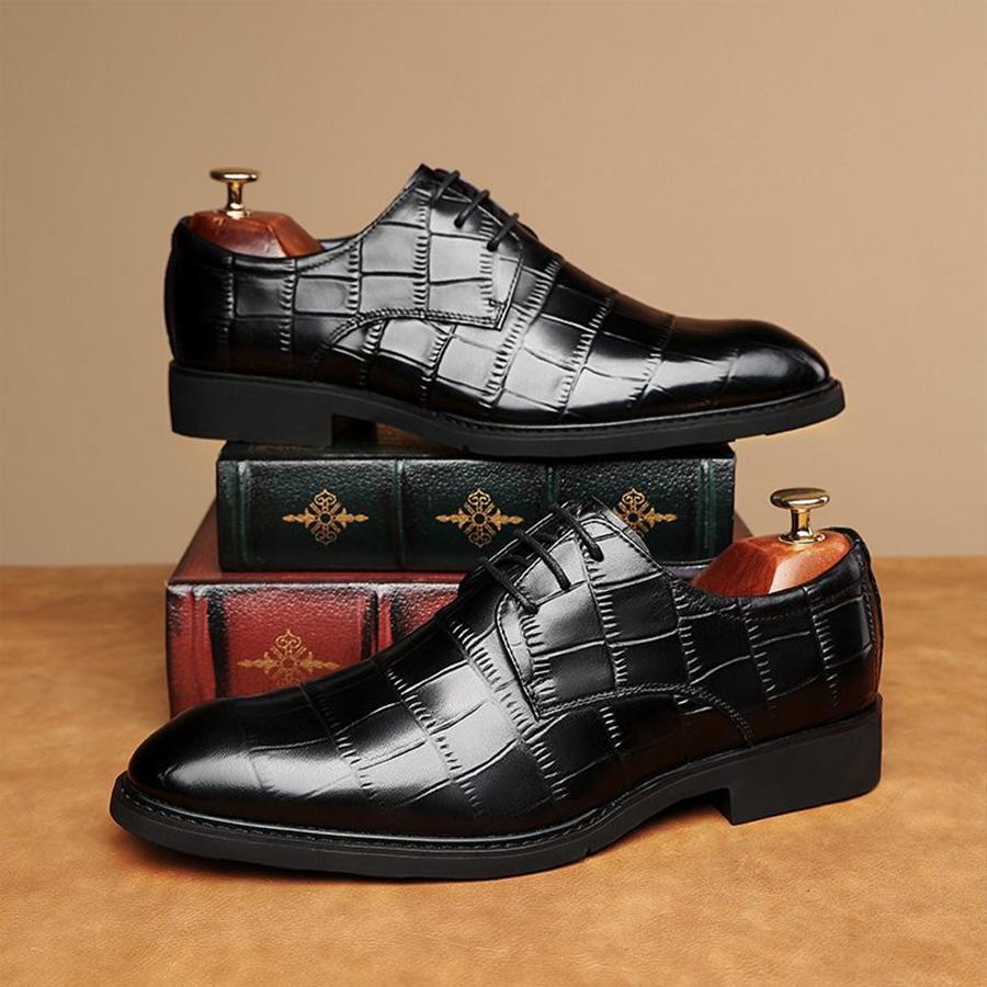 Men's  Low Cut Lace up Business Pointed Oxford Shoes