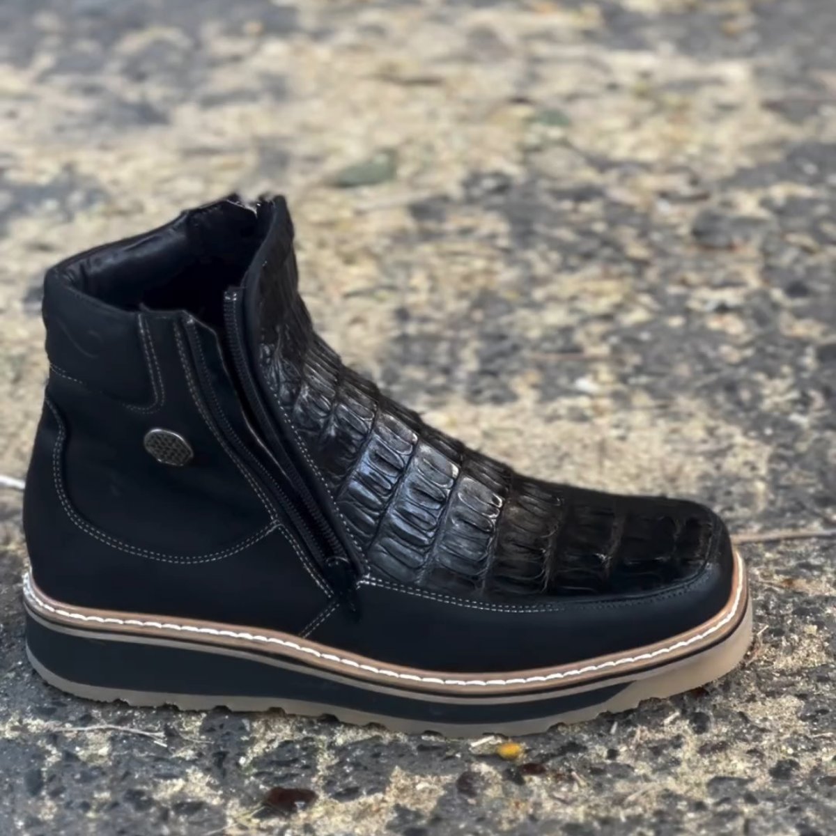 Garcia Double-Zip Leather Boots