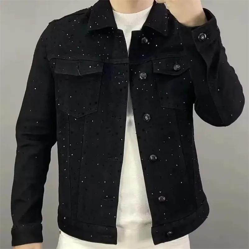 Rhinestone sparkling denim jacket