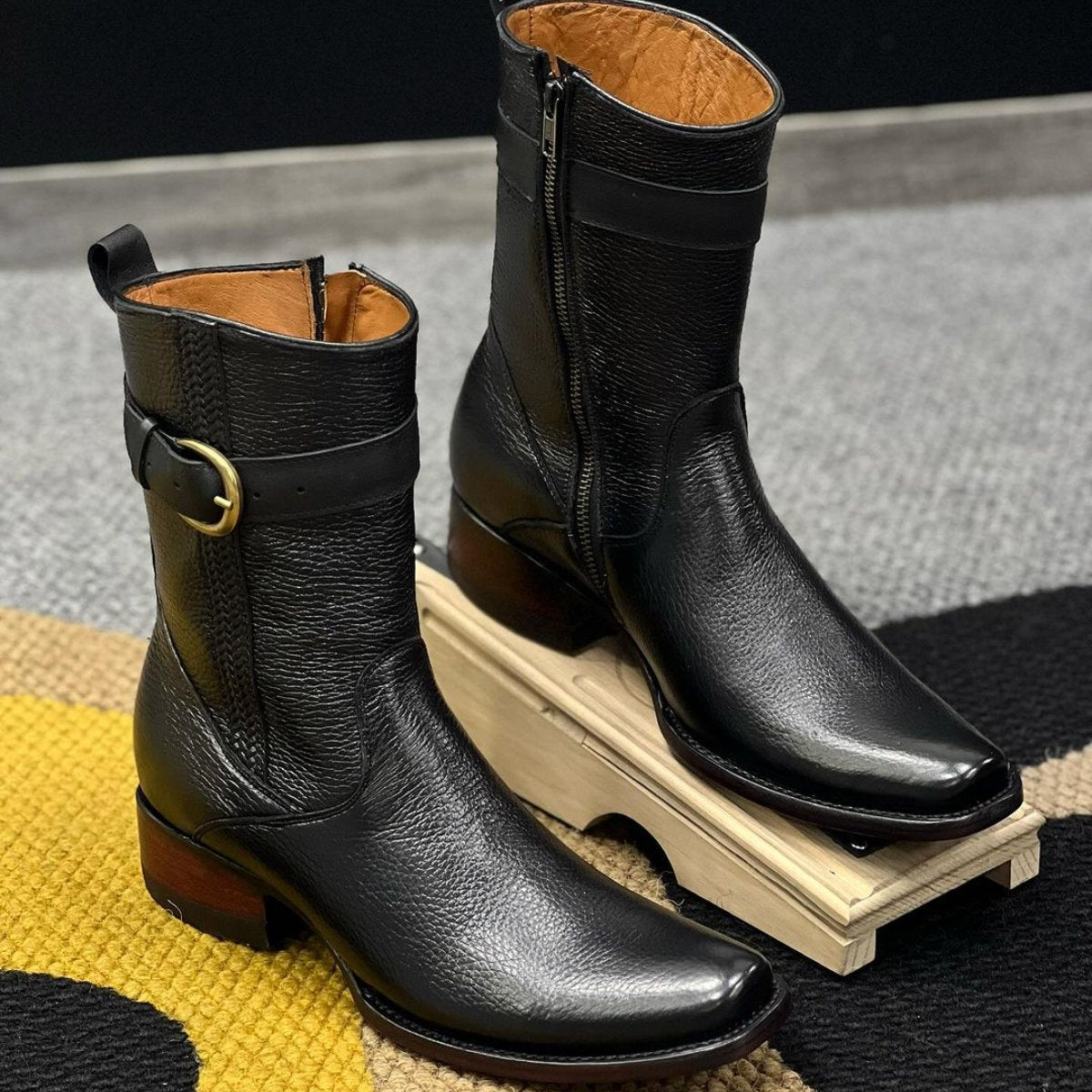 Colombian Retro Leather Boots