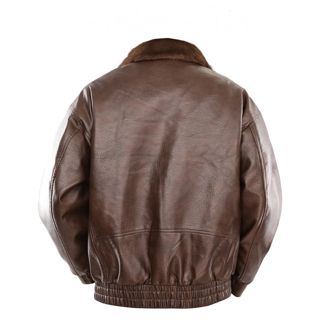 Men's Fleece-lined Leather Jacket