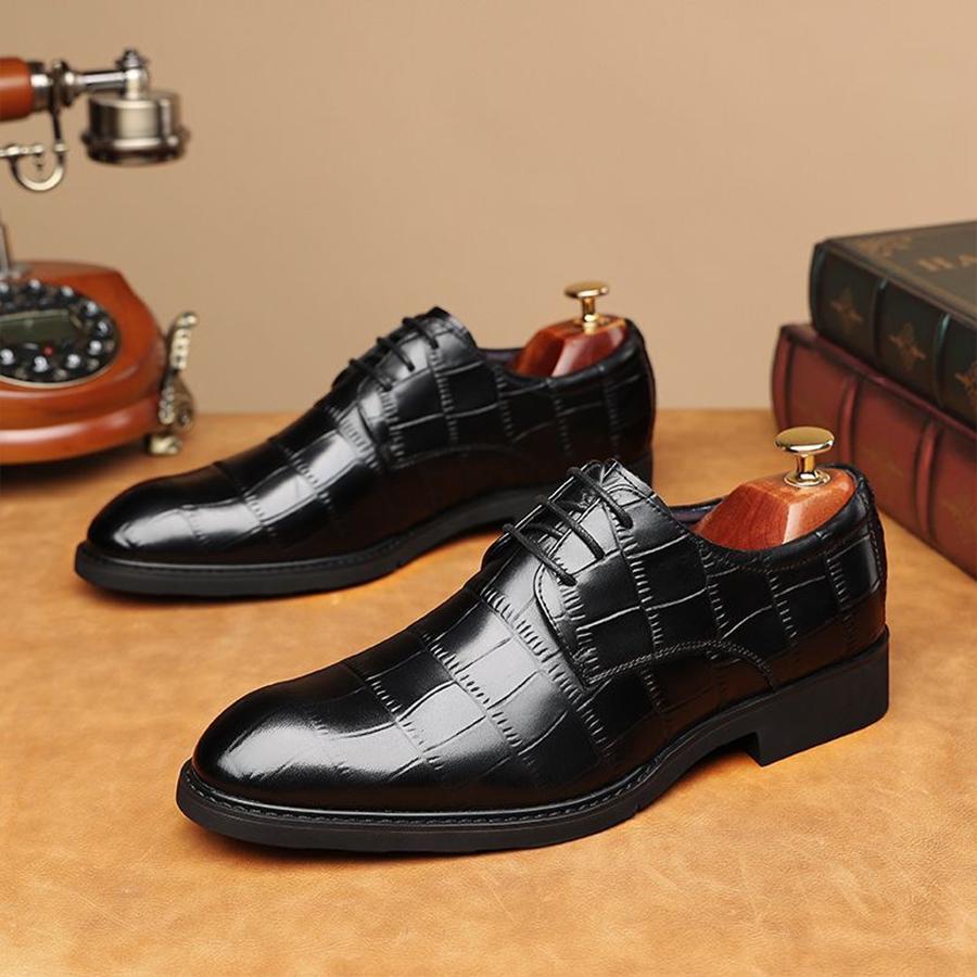 Men's  Low Cut Lace up Business Pointed Oxford Shoes