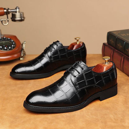 Men's  Low Cut Lace up Business Pointed Oxford Shoes