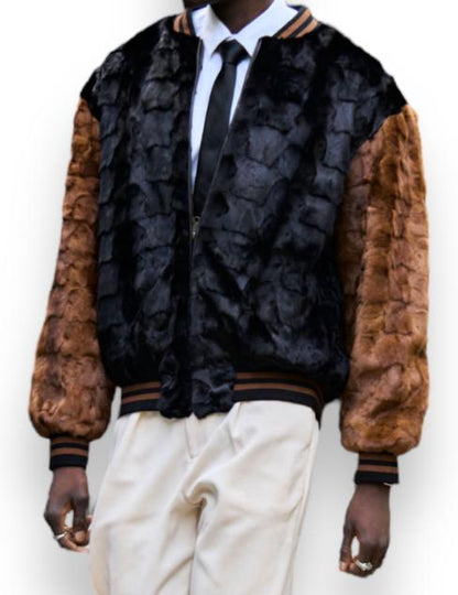 Pop Eco-friendly Fur Bomber Jacket