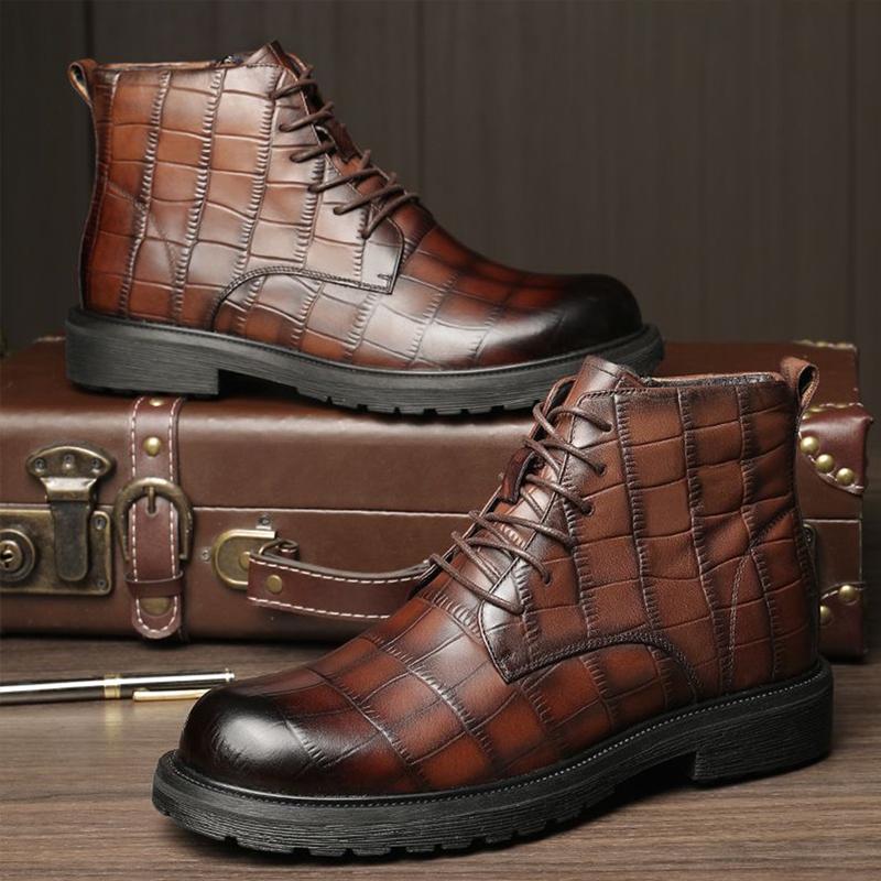 Men's Top Leather Ankle Boots