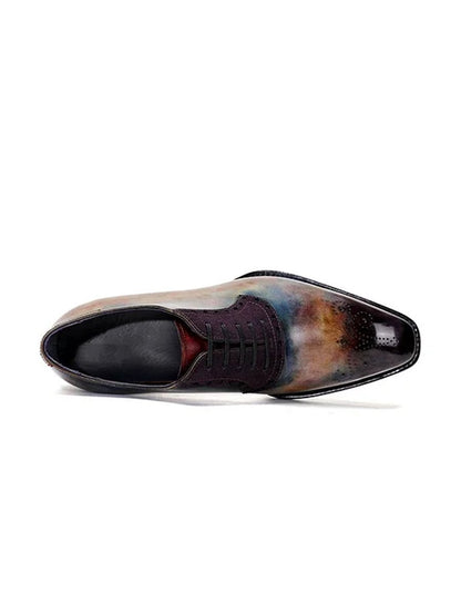 Galaxy Calfskin Fiddle Back Oxford Shoes