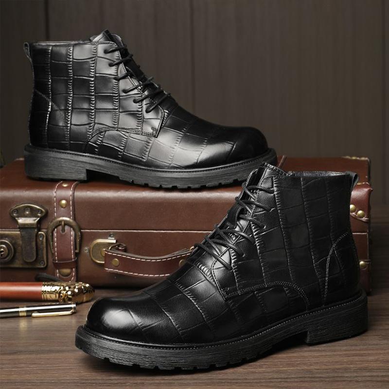 Men's Top Leather Ankle Boots