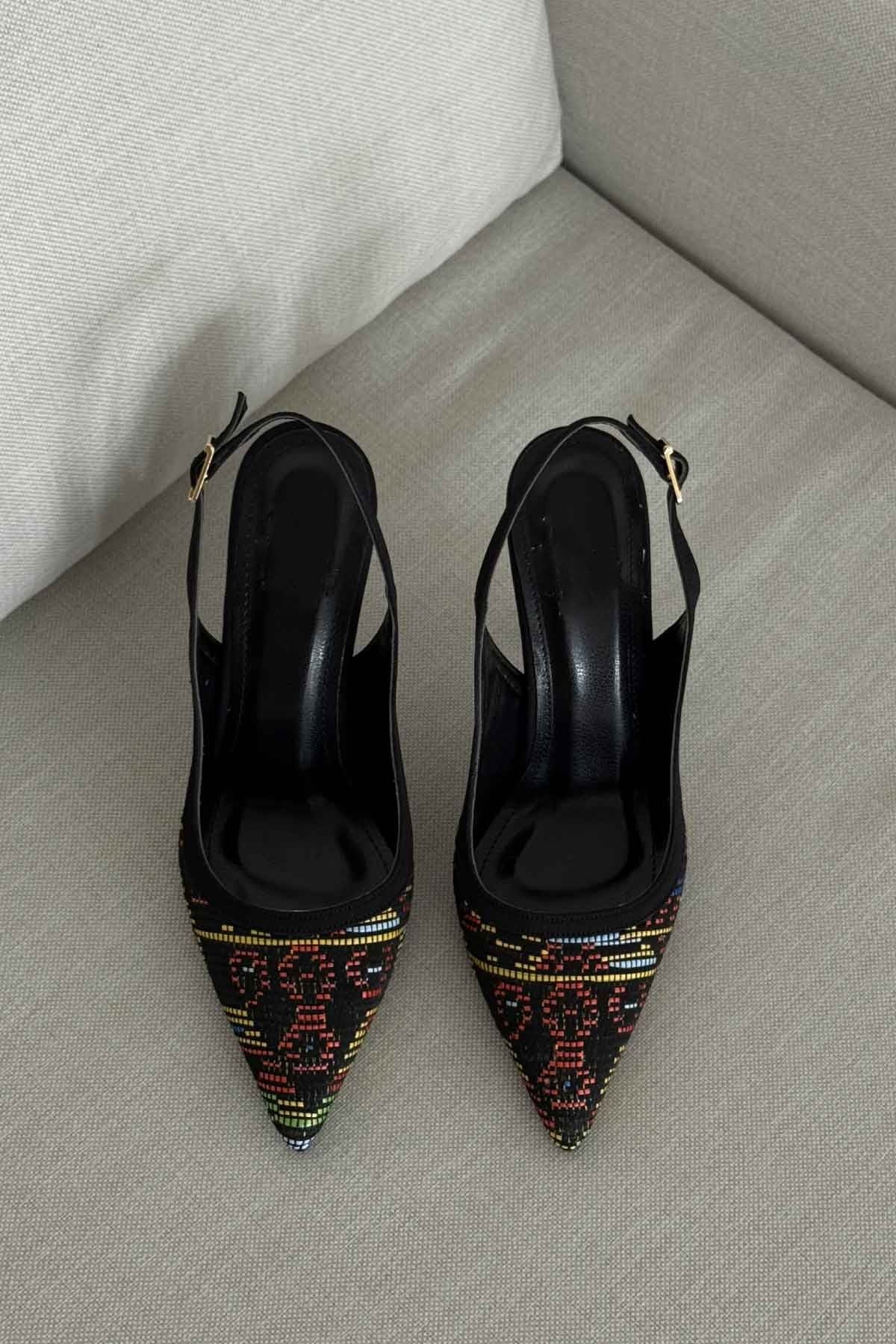 Stiletto Heel 10cm Black Pattern Stiletto Heels
