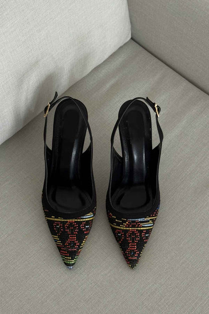 Stiletto Heel 10cm Black Pattern Stiletto Heels