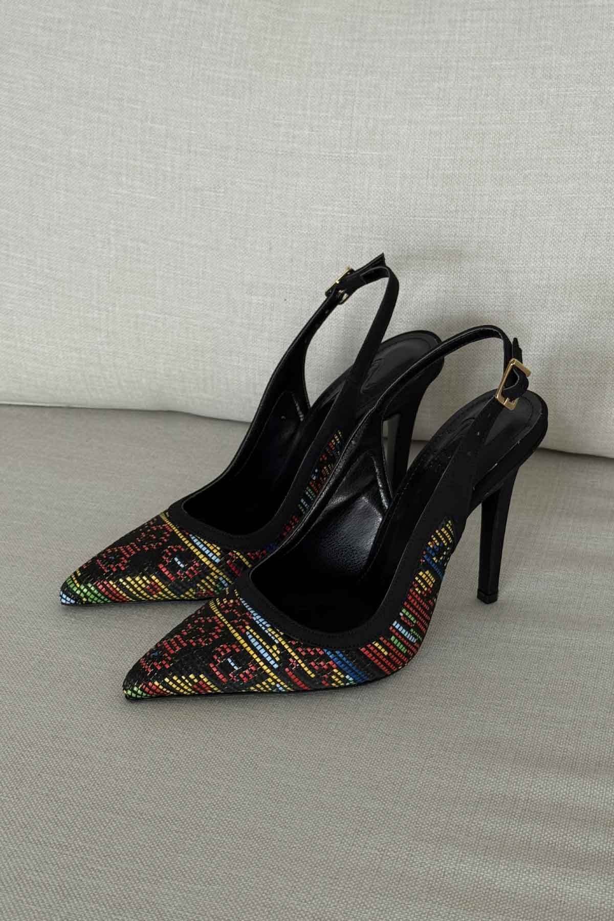 Stiletto Heel 10cm Black Pattern Stiletto Heels